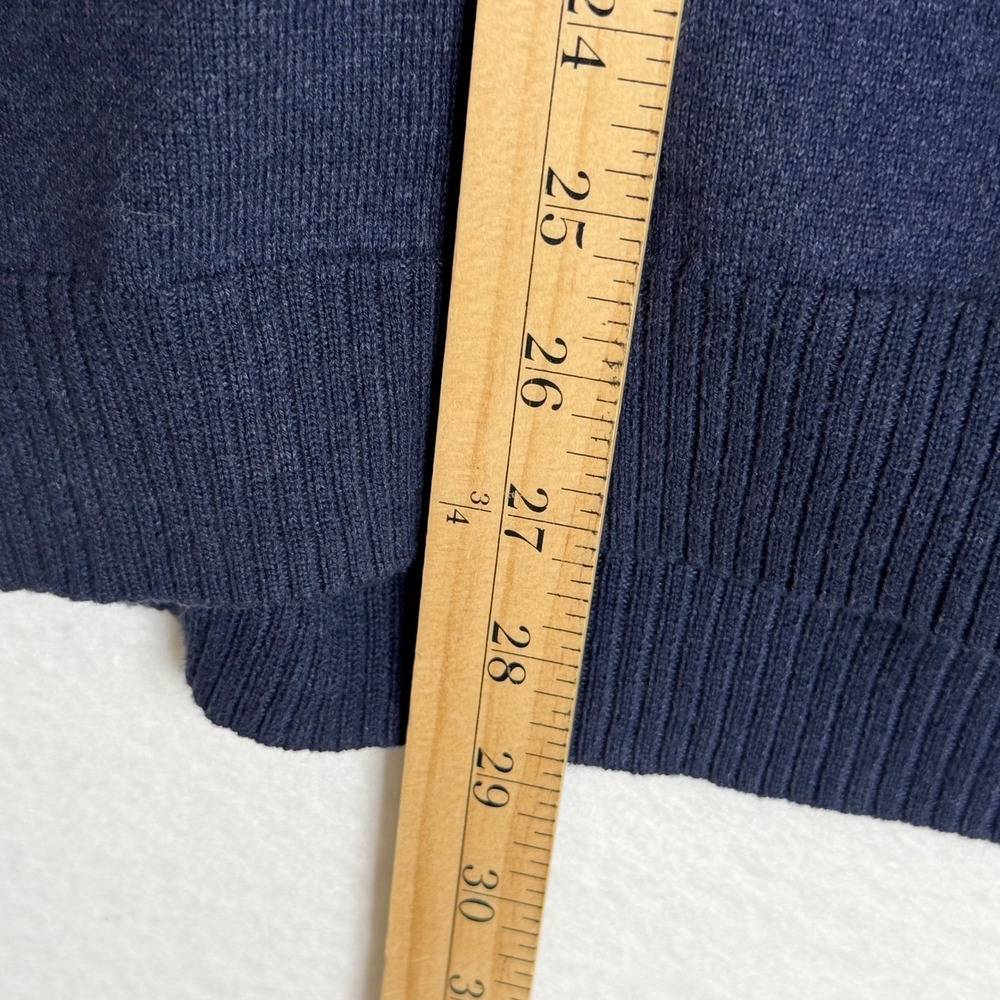 Tasso Elba Mens Size XL Navy Sweater Vest Cotton Preppy Golf Classic - Picture 8 of 8